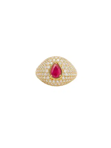 Wish Fine Jewelry 2.47ct Diamond Ruby 18K Gold Pave Ring | Thumbnail 1