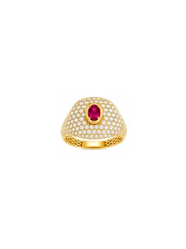 Wish Fine Jewelry 2.66ct Diamond Ruby 18K Gold Pave Ring | Thumbnail 1 Wish Fine Jewelry 2.66ct Diamond Ruby 18K Gold Pave Ring | Thumbnail 1