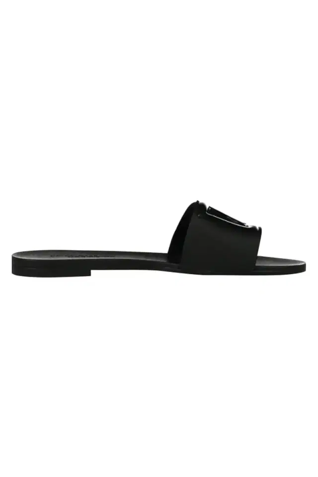 Dolce & Gabbana DG Logo Slide Sandal - Black