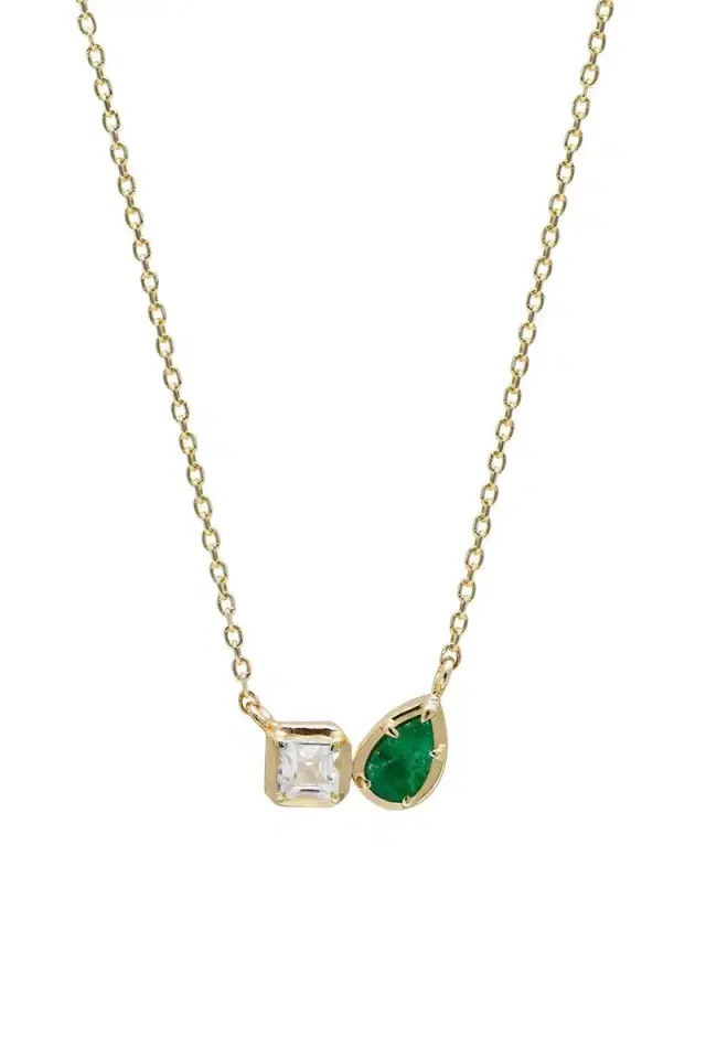 Emerald Mélia Toi Et Moi Necklace
