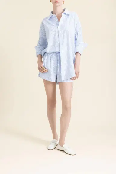 The Lady & The Sailor x Marissa Collections Flutter Short - Blue White Stripe | Thumbnail 2
