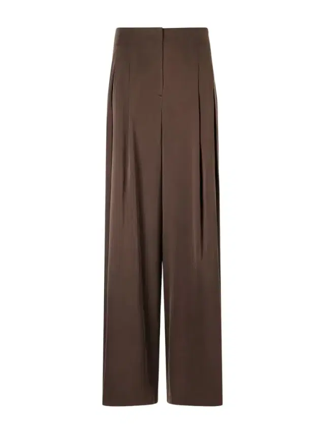 TWP Drew Silk-blend Charmeuse Wide-leg Pants
