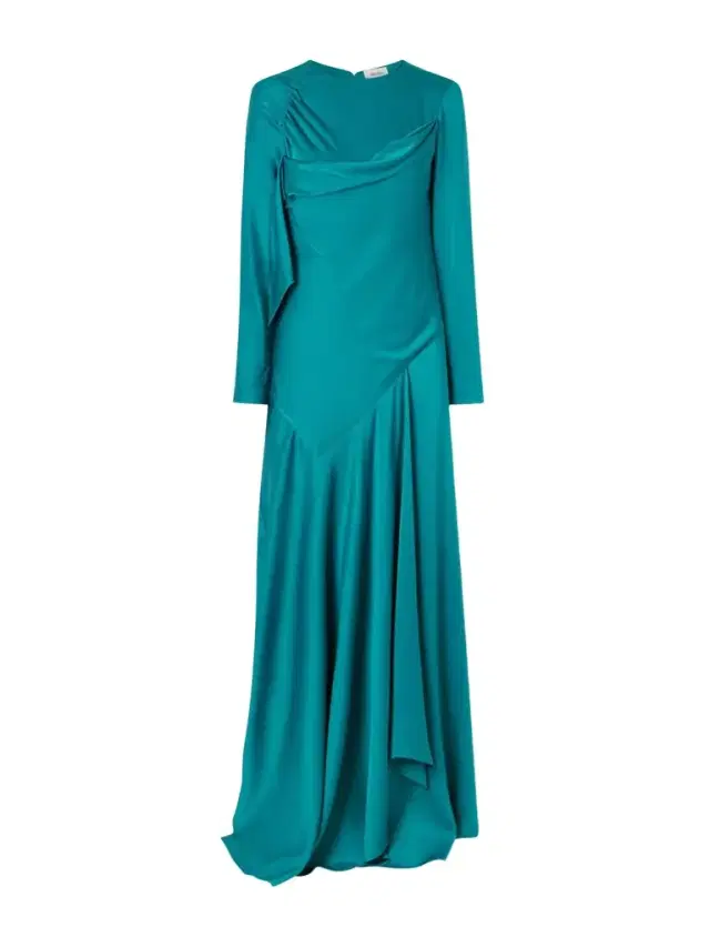 Draped Satin Gown