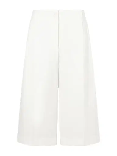 TOTEME Cropped Pleated Organic Cotton And Lyocell-blend Straight-leg Pants | Thumbnail 1 TOTEME Cropped Pleated Organic Cotton And Lyocell-blend Straight-leg Pants | Thumbnail 1