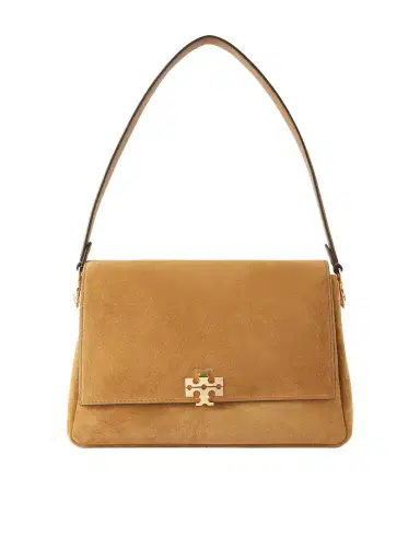 Tory Burch Charlie Logo-embellished Suede Shoulder Bag | Thumbnail 1