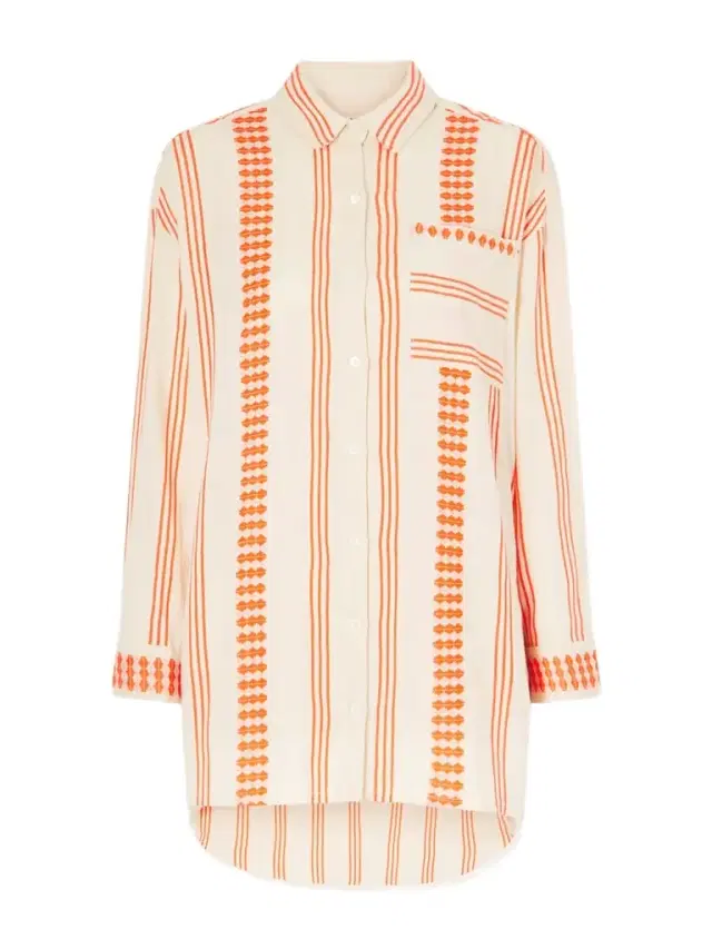 Lemlem Mariam Asymmetric Striped Cotton-blend Shirt