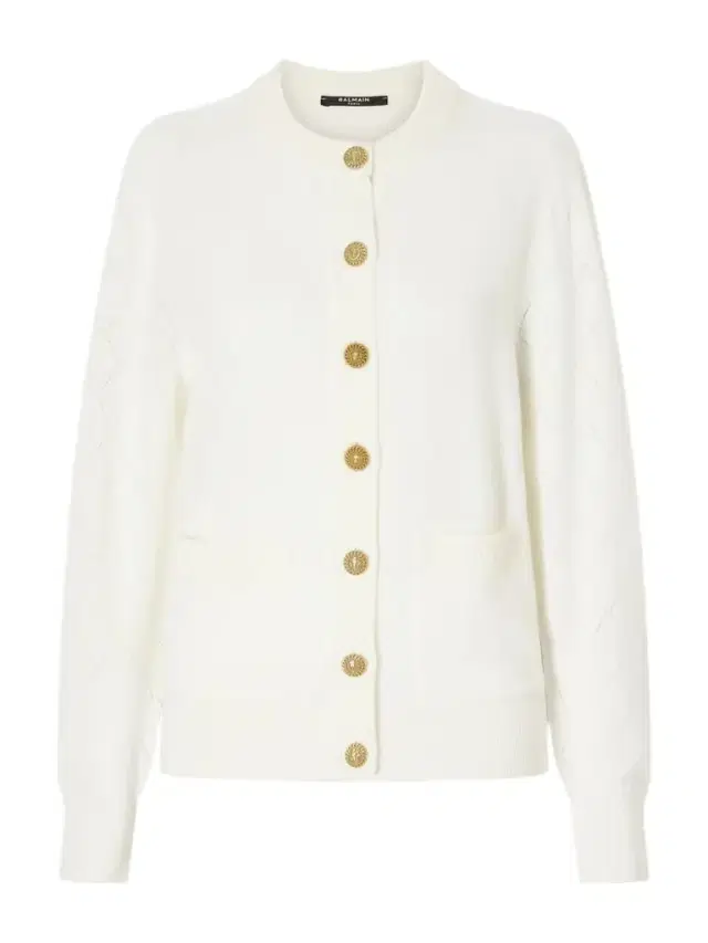 Cotton Pointelle-knit Cardigan