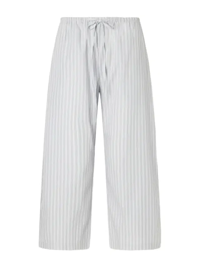 Yoshi Striped Cotton-blend Wide-leg Pants