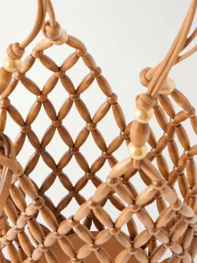 Saint Laurent Cassandre Mini Beaded Wood Bucket Bag | Thumbnail 6