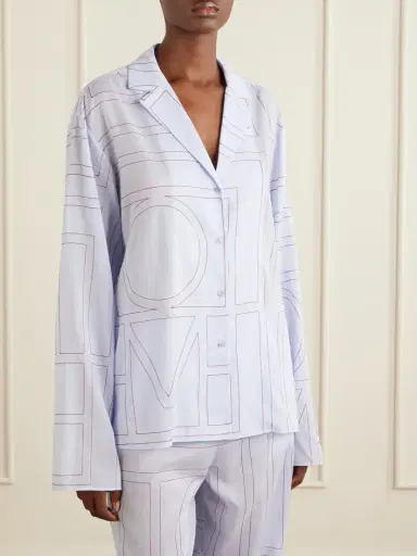 TOTEME Embroidered Cotton And Lyocell-blend Shirt | Thumbnail 3 TOTEME Embroidered Cotton And Lyocell-blend Shirt | Thumbnail 3