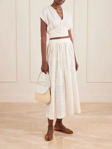 Lemlem Freye Striped Cotton Midi Skirt | Thumbnail 2