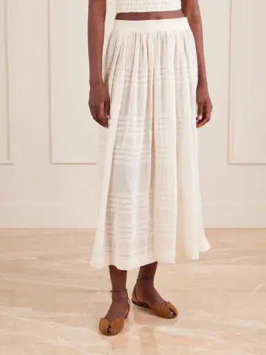 Lemlem Freye Striped Cotton Midi Skirt | Thumbnail 3
