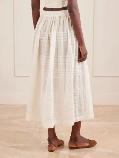 Lemlem Freye Striped Cotton Midi Skirt | Thumbnail 4