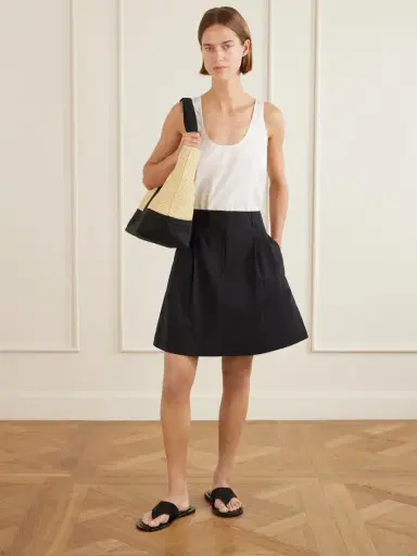 TOTEME Cotton And Lyocell-blend Mini Skirt | Thumbnail 2