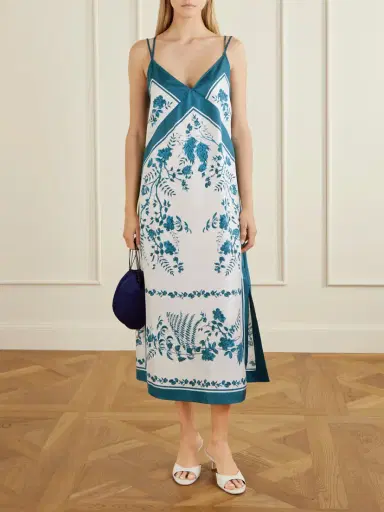 Erdem Floral-print Silk-twill Midi Dress | Thumbnail 2