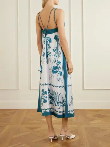 Erdem Floral-print Silk-twill Midi Dress | Thumbnail 3