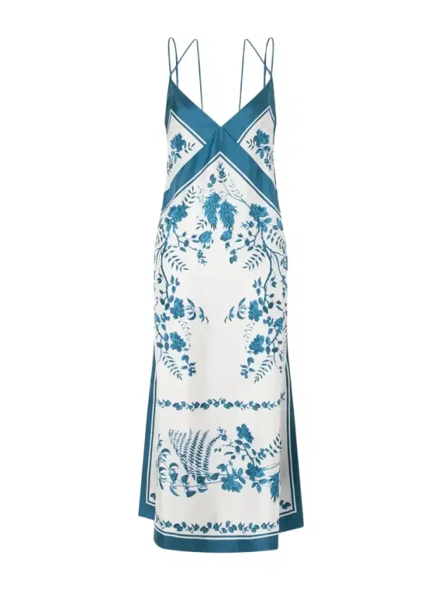 Erdem Floral-print Silk-twill Midi Dress
