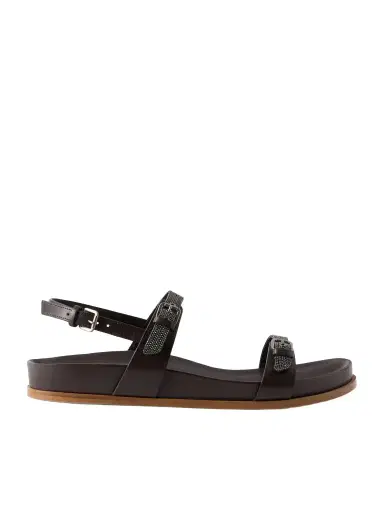 Brunello Cucinelli Embellished Leather Sandals | Thumbnail 1