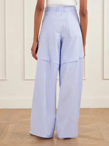 Loewe + Paula's Ibiza Striped Paneled Cotton Poplin Wide-leg Pants | Thumbnail 3 Loewe + Paula's Ibiza Striped Paneled Cotton Poplin Wide-leg Pants | Thumbnail 3