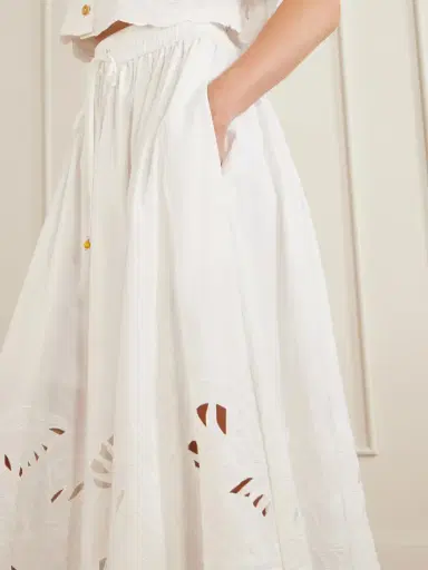 Zimmermann Mahon Embroidered Cotton Midi Skirt | Thumbnail 4 Zimmermann Mahon Embroidered Cotton Midi Skirt | Thumbnail 4