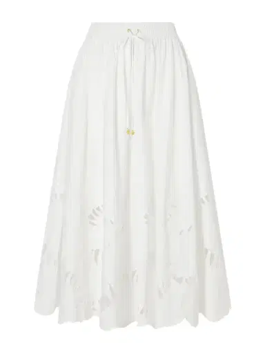Zimmermann Mahon Embroidered Cotton Midi Skirt | Thumbnail 1 Zimmermann Mahon Embroidered Cotton Midi Skirt | Thumbnail 1