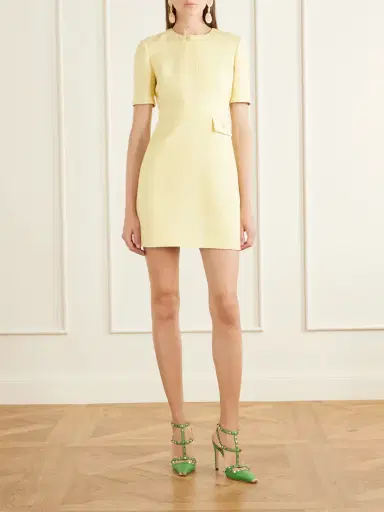 Valentino Garavani Wool And Silk-blend Crepe Mini Dress | Thumbnail 2 Valentino Garavani Wool And Silk-blend Crepe Mini Dress | Thumbnail 2