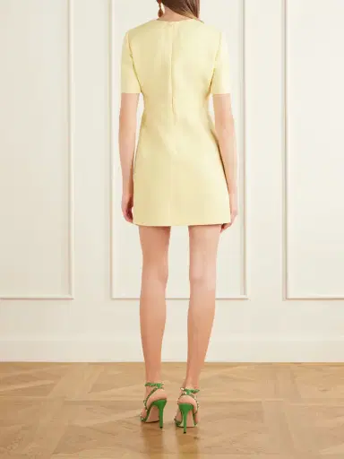 Valentino Garavani Wool And Silk-blend Crepe Mini Dress | Thumbnail 3 Valentino Garavani Wool And Silk-blend Crepe Mini Dress | Thumbnail 3