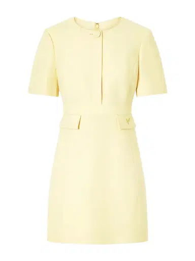 Valentino Garavani Wool And Silk-blend Crepe Mini Dress | Thumbnail 1 Valentino Garavani Wool And Silk-blend Crepe Mini Dress | Thumbnail 1