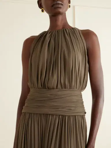 Oscar de la Renta Draped Silk-chiffon Gown | Thumbnail 5