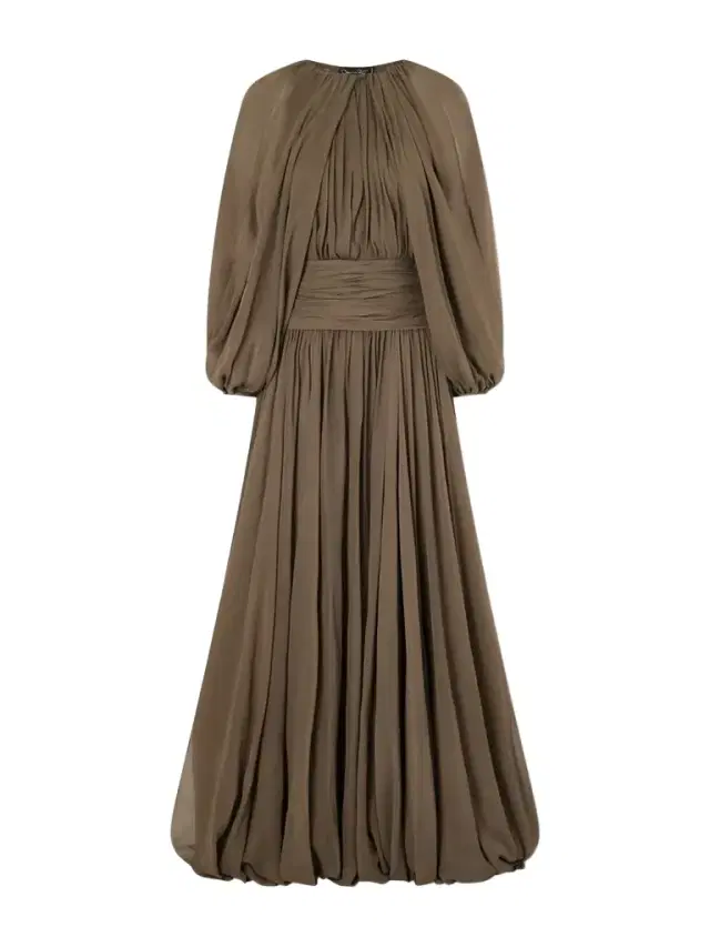 Draped Silk-chiffon Gown