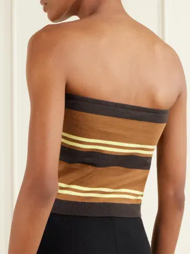 Tibi Strapless Striped Cotton Tank | Thumbnail 3 Tibi Strapless Striped Cotton Tank | Thumbnail 3