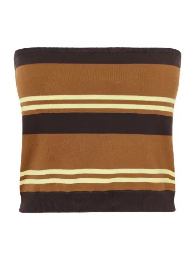 Tibi Strapless Striped Cotton Tank | Thumbnail 1 Tibi Strapless Striped Cotton Tank | Thumbnail 1
