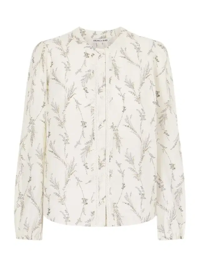 Emiko Floral-print Embroidered Cotton And Silk-blend Shirt