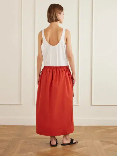 TOTEME Cotton-poplin Midi Skirt | Thumbnail 3