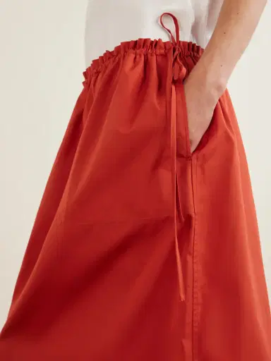 TOTEME Cotton-poplin Midi Skirt | Thumbnail 4
