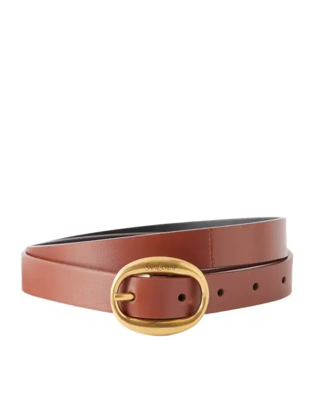 Logo-engraved Leather Belt