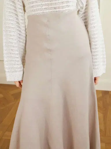 Brunello Cucinelli Linen Midi Skirt | Thumbnail 5