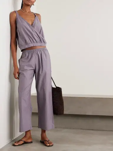 Deiji Studios Overlie Frayed Wrap-effect Organic Cotton Camisole | Thumbnail 2