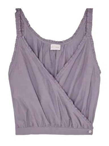 Deiji Studios Overlie Frayed Wrap-effect Organic Cotton Camisole | Thumbnail 1