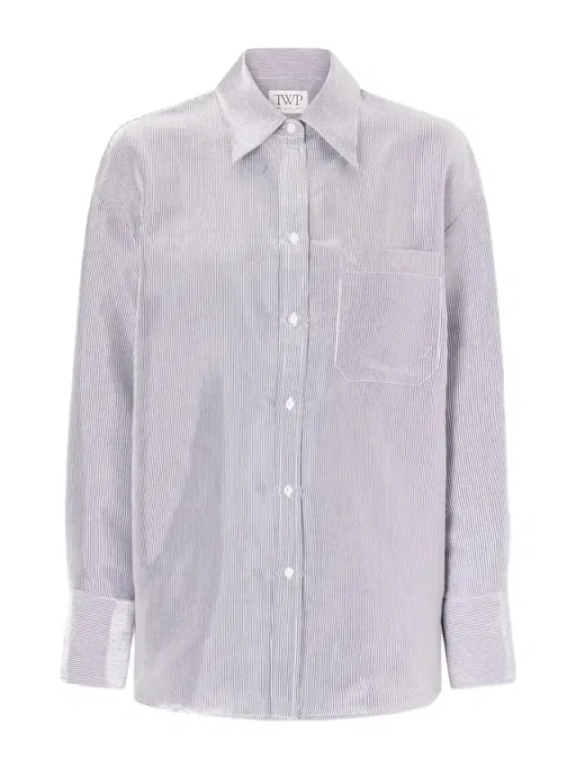 Big Joe Striped Cotton-blend Garbardine Shirt