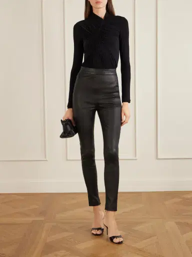 Balmain Leather Straight-leg Pants | Thumbnail 2 Balmain Leather Straight-leg Pants | Thumbnail 2