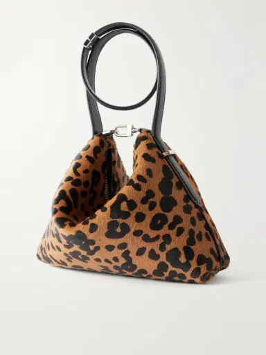 TOTEME Lucky Wristlet Leather-trimmed Leopard-print Calf Hair Shoulder Bag | Thumbnail 4 TOTEME Lucky Wristlet Leather-trimmed Leopard-print Calf Hair Shoulder Bag | Thumbnail 4