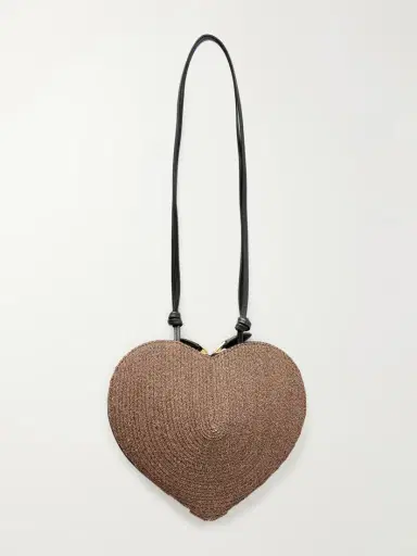 Alaïa Le Cœur Leather-trimmed Raffia Shoulder Bag | Thumbnail 3 Alaïa Le Cœur Leather-trimmed Raffia Shoulder Bag | Thumbnail 3