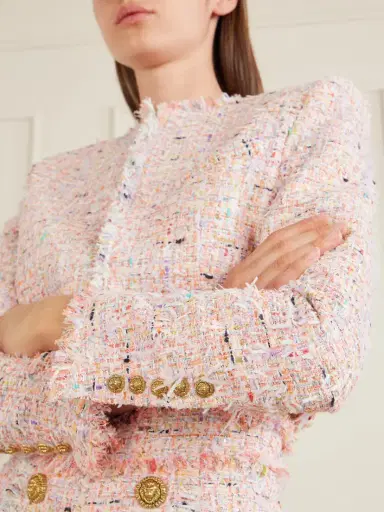 Balmain Tweed Cropped Jacket | Thumbnail 4 Balmain Tweed Cropped Jacket | Thumbnail 4