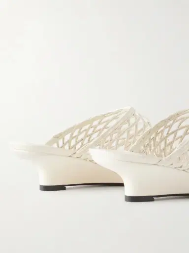 TOTEME Woven Leather Wedge Mules | Thumbnail 5