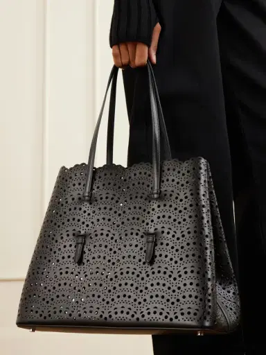 Alaïa Mina 37 Laser-cut Leather Tote | Thumbnail 2 Alaïa Mina 37 Laser-cut Leather Tote | Thumbnail 2