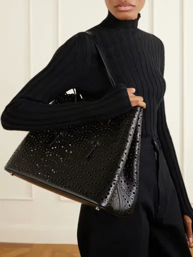 Alaïa Mina 37 Laser-cut Leather Tote | Thumbnail 3 Alaïa Mina 37 Laser-cut Leather Tote | Thumbnail 3