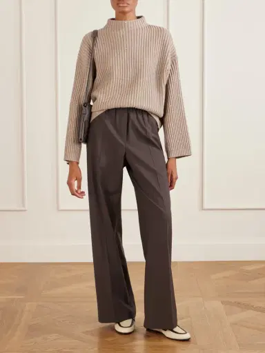 Brunello Cucinelli Wide-leg Wool-blend Pants | Thumbnail 2 Brunello Cucinelli Wide-leg Wool-blend Pants | Thumbnail 2