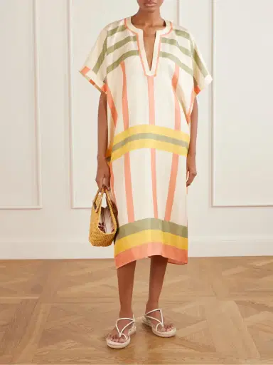 Eres Berlingot Printed Silk-twill Kaftan | Thumbnail 2