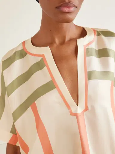 Eres Berlingot Printed Silk-twill Kaftan | Thumbnail 4